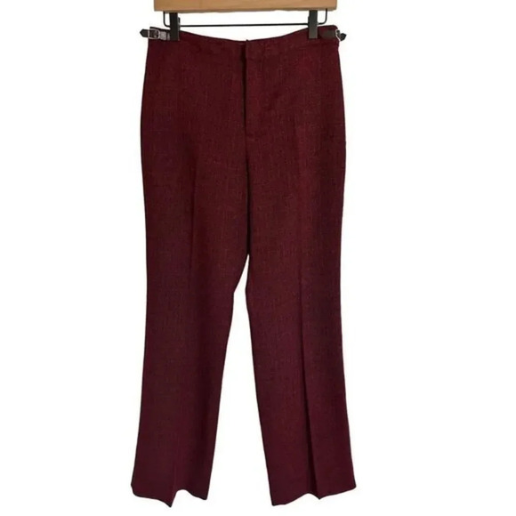 Territories Burgundy Straight Leg Pants Size 6 - Picture 1 of 4